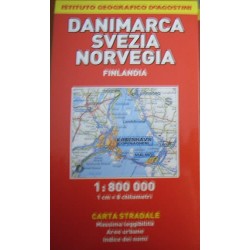 Danimarca, Svezia, Norvegia, Finlandia 1:800.000