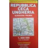 Ungheria, Repubblica Ceca, Polonia, Slovacchia 1:800.000