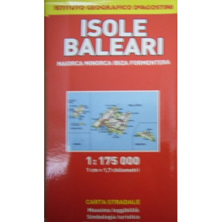 Isole Baleari. Maiorca, Minorca, Ibiza, Formentera 1:175.000