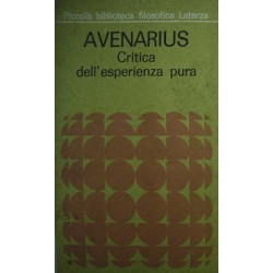 Avenarius. Critica dell'esperienza pura -  cura di Antonio Verdino