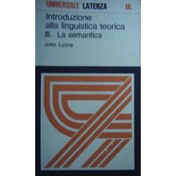 Introduzione alla linguistica teorica vol.3 - John Lyons