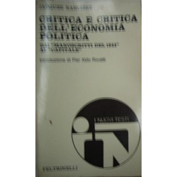 critica dell'economia politica Dai "Manoscritti del 1844" al "Capitale" - Jacques Ranciere