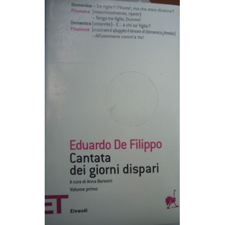 Cantata dei giorni dispari - Eduardo De Filippo -vol.1