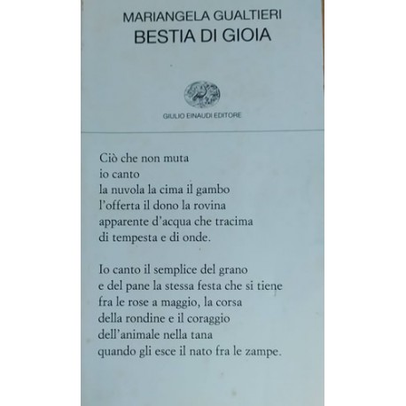 Bestia di gioia - Mariangela Gualtieri