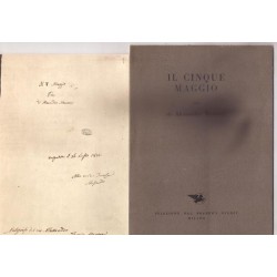 Il cinque maggio - Ode - Alessandro Manzoni - 15 X 20, portfolio cartella e facsmile manoscritto